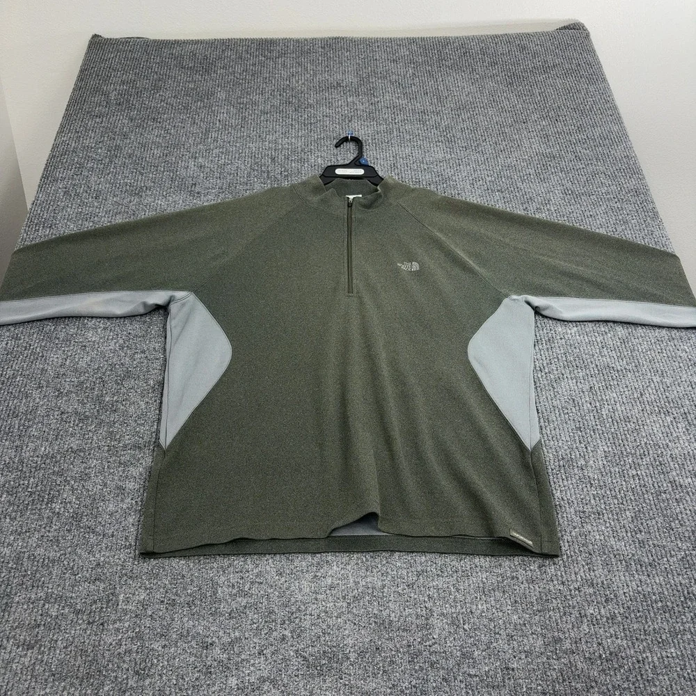 The North Face Pullover Mens‎ XL Green Polyester Quarter Zip Colorblock Gorpcore